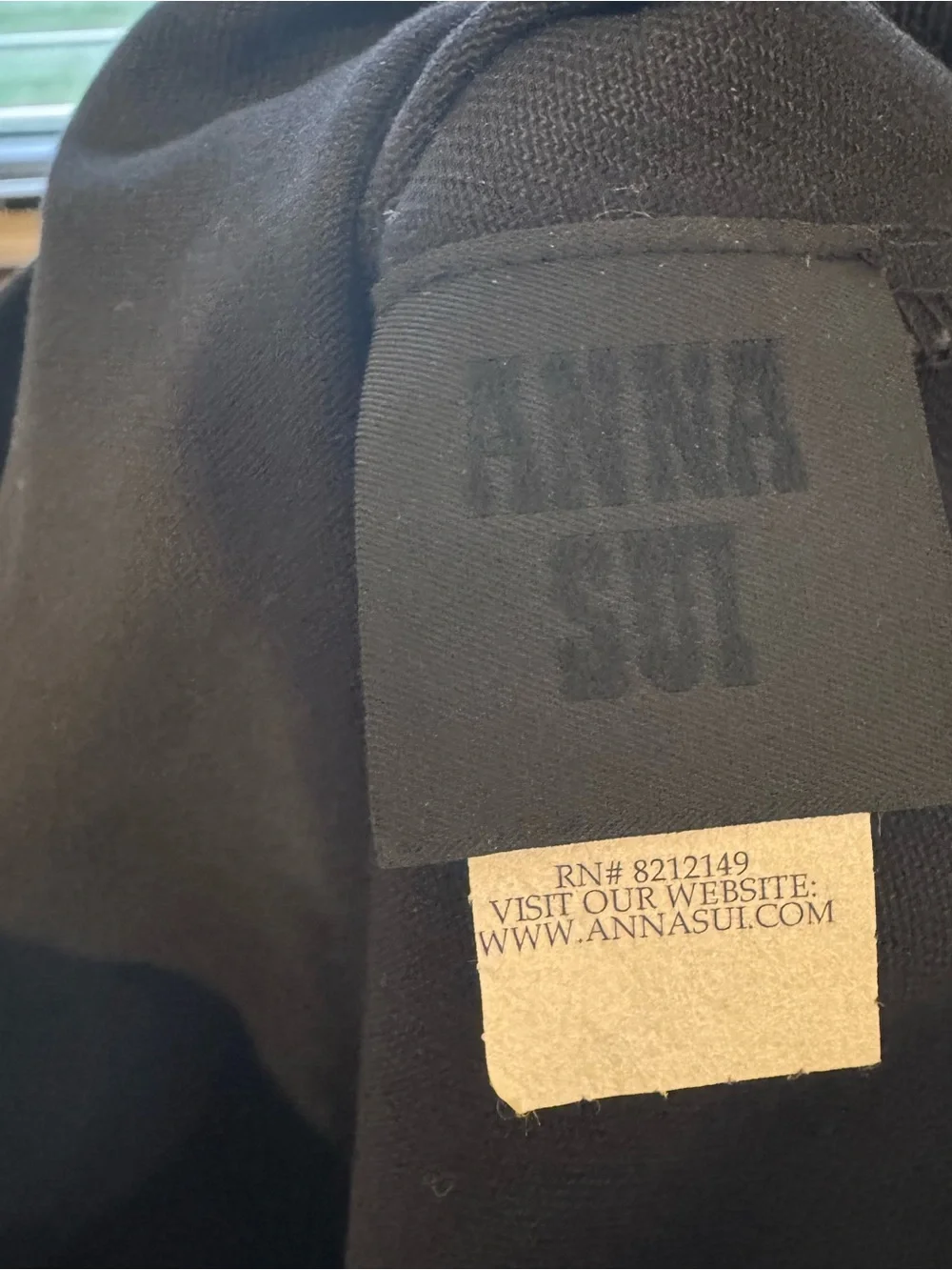 Vintage Anna Sui Black Tote with Silver, Black, and Red Sequin Circles